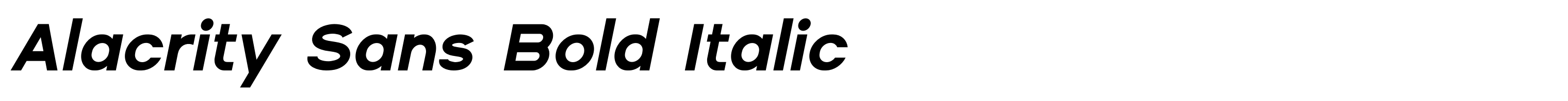 Alacrity Sans Bold Italic